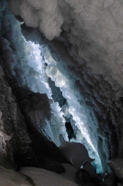 Inside glacier Matterhorn Glacier Paradise