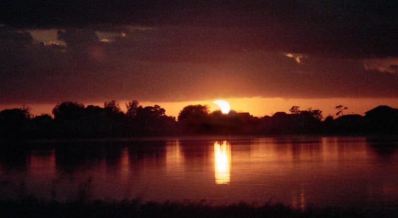 Sunset eclipse, Lake Winterset