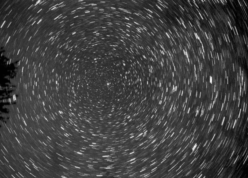 Time exposure of Polaris, the north star, Big Bend National Park, 1978. This was scanned from an original paper print I did at Oxford College of Emory